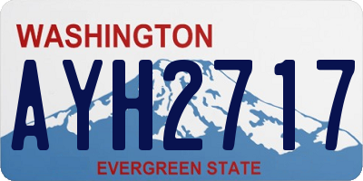 WA license plate AYH2717