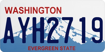 WA license plate AYH2719