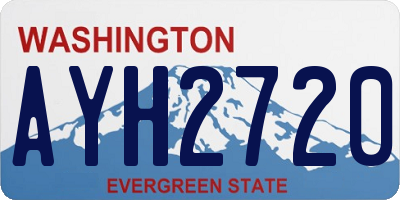 WA license plate AYH2720