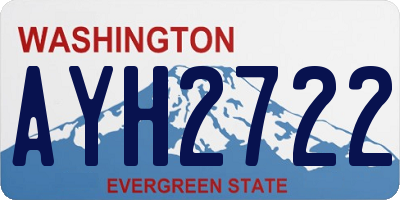 WA license plate AYH2722