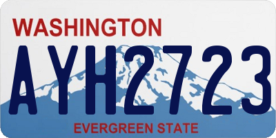 WA license plate AYH2723
