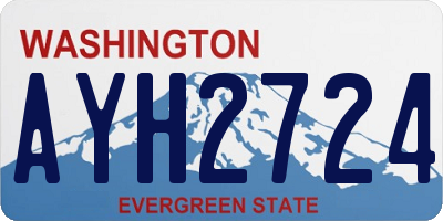 WA license plate AYH2724