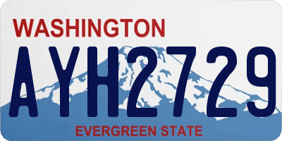 WA license plate AYH2729
