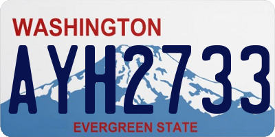 WA license plate AYH2733