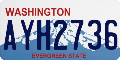 WA license plate AYH2736
