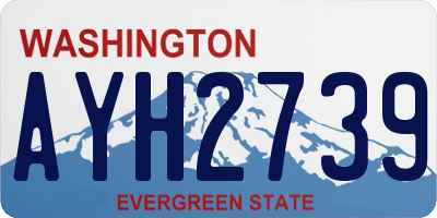 WA license plate AYH2739