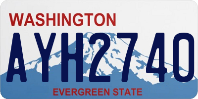 WA license plate AYH2740
