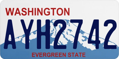 WA license plate AYH2742