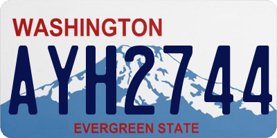 WA license plate AYH2744