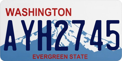WA license plate AYH2745