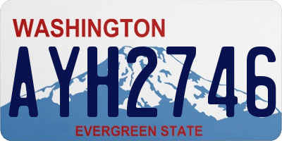 WA license plate AYH2746