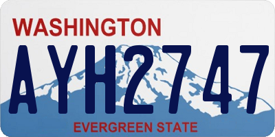 WA license plate AYH2747