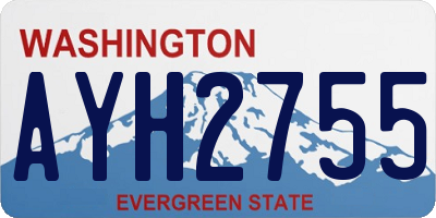 WA license plate AYH2755