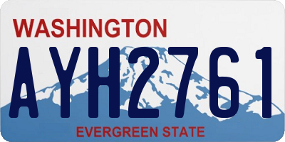 WA license plate AYH2761