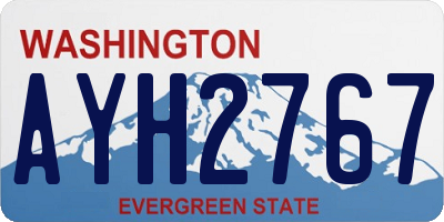 WA license plate AYH2767