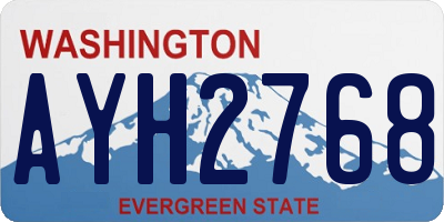 WA license plate AYH2768