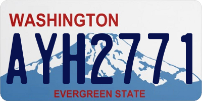 WA license plate AYH2771