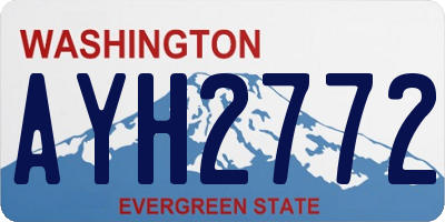 WA license plate AYH2772