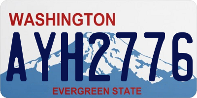 WA license plate AYH2776