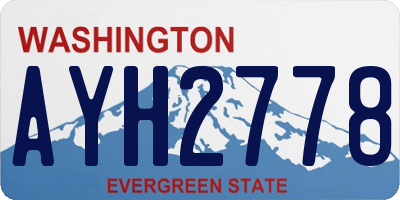 WA license plate AYH2778