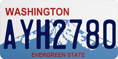 WA license plate AYH2780