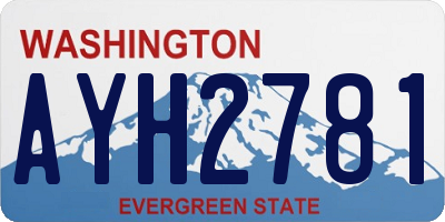 WA license plate AYH2781