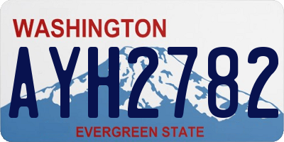 WA license plate AYH2782