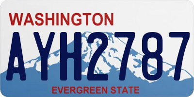 WA license plate AYH2787