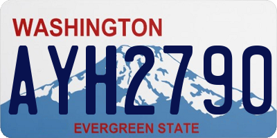 WA license plate AYH2790