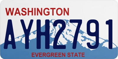 WA license plate AYH2791