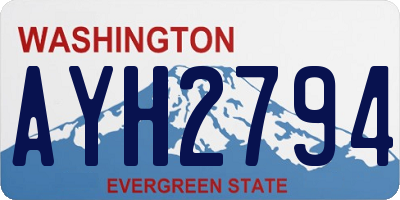 WA license plate AYH2794