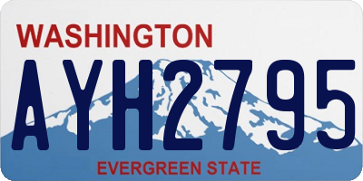 WA license plate AYH2795