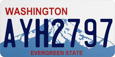 WA license plate AYH2797