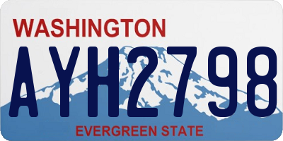 WA license plate AYH2798