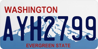 WA license plate AYH2799