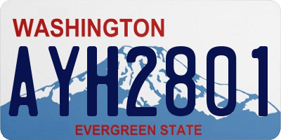 WA license plate AYH2801