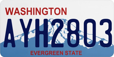 WA license plate AYH2803