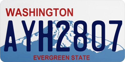 WA license plate AYH2807