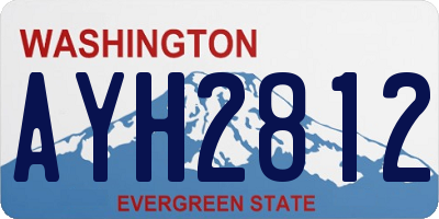 WA license plate AYH2812