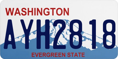 WA license plate AYH2818