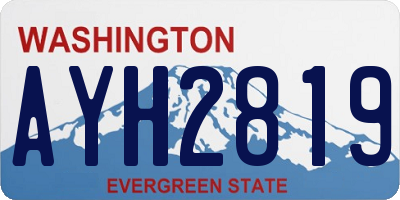WA license plate AYH2819