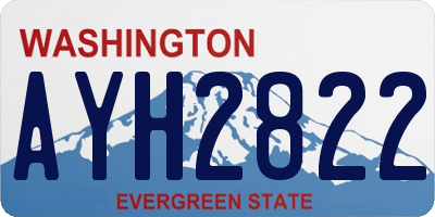 WA license plate AYH2822