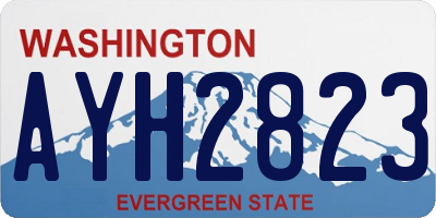WA license plate AYH2823