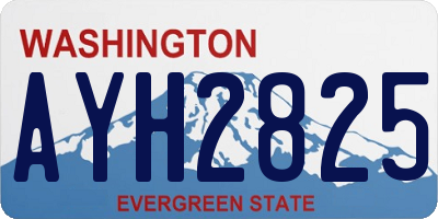 WA license plate AYH2825