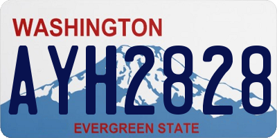 WA license plate AYH2828