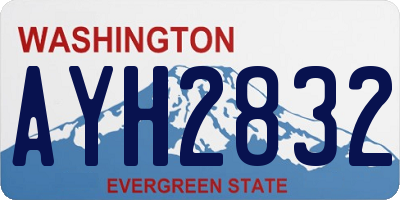 WA license plate AYH2832
