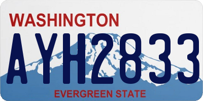 WA license plate AYH2833