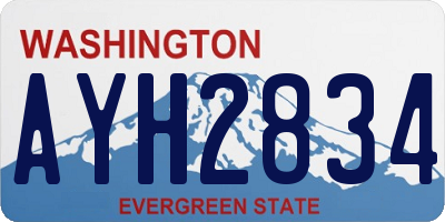 WA license plate AYH2834