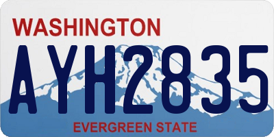 WA license plate AYH2835