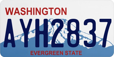 WA license plate AYH2837